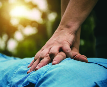 Emergency CPR on a Man who has Heart Attack , One Part of the Process…